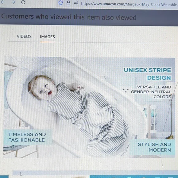 Margaux & May Soft Cotton Adjustable Baby Sleep Sack One Size Fits 3-18 Months - Picture 9 of 13